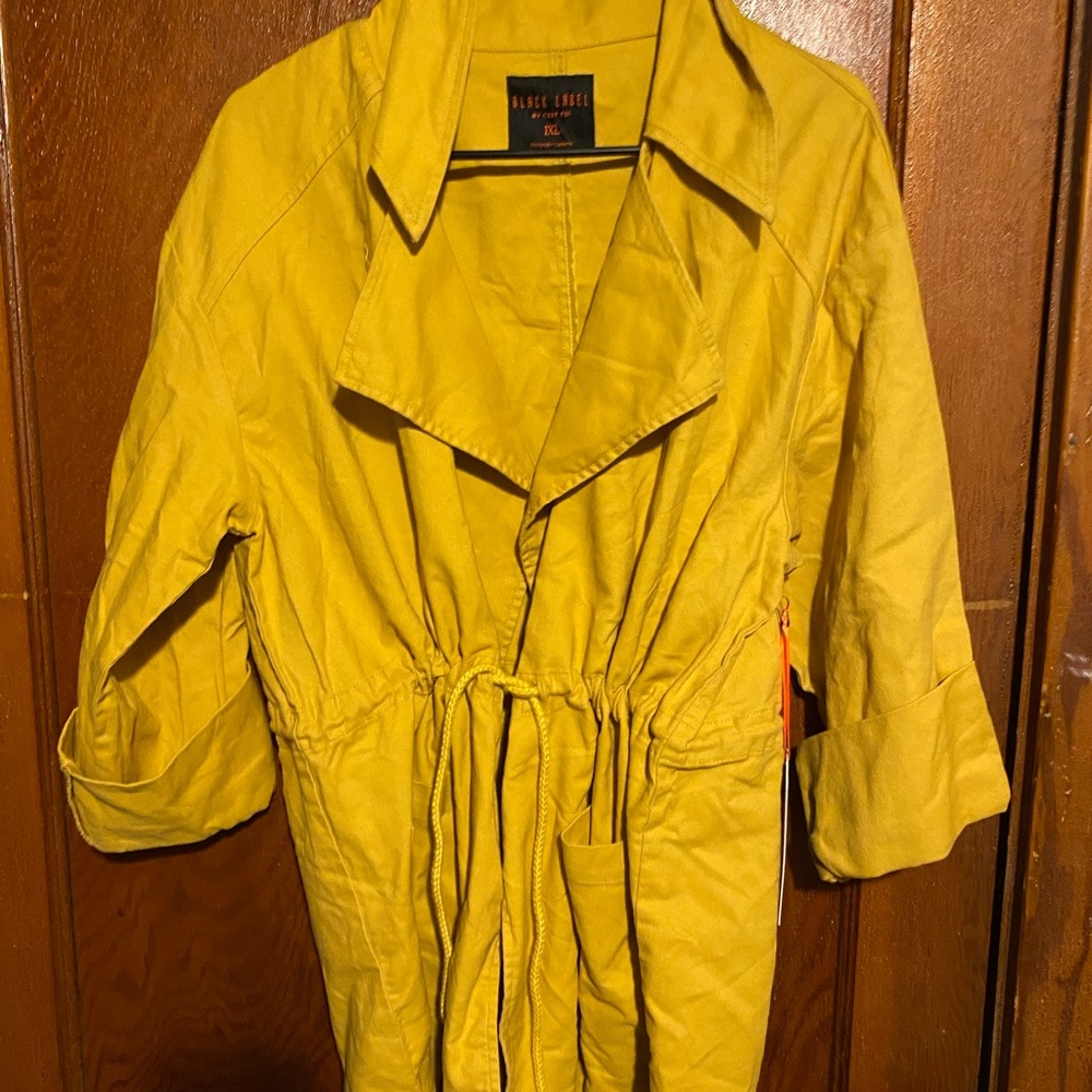 Stylish Yellow Trench Coat by Black Rivet